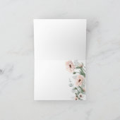 コーラルエレガントウォーター色フローラありがとう サンキューカード (内部)