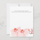 コーラルエレガントオエレガントラン結婚植物薬 招待状 (裏面)
