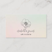 コーラルエレガントグリーン赤面スキグラデーションンカレ 名刺 (正面)