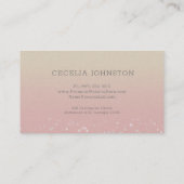 コーラルエレガントスパークル勾配 名刺 (裏面)