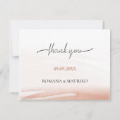 コーラルエレガントテラコッタ結婚ズ サンキューカード (正面)