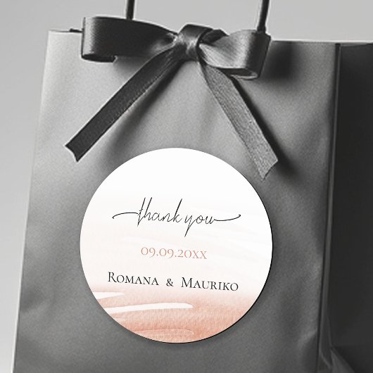 コーラルエレガントテラコッタ結婚ズ ラウンドシール