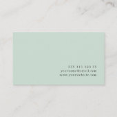 コーラルエレガントバラセージミニマリストパーソナルブシン 名刺 (裏面)