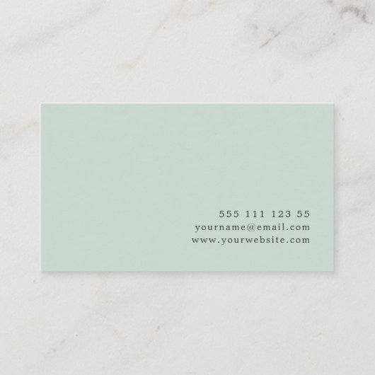 コーラルエレガントバラセージミニマリストパーソナルブシン 名刺 (裏面)