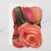 コーラルエレガントバラ結婚式招待状 招待状 (裏面)