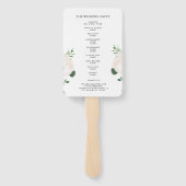 コーラルエレガントピンクフラワーズ結婚式 プログラムカスタム ハンドファン (裏面)