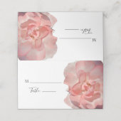 コーラルエレガントピンクフローラバラ結婚ズテーブルプレイス プレイスカード (外部開封)