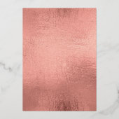 コーラルエレガントピーニーフローラリースネイビー結婚ズ 箔招待状 (裏面)