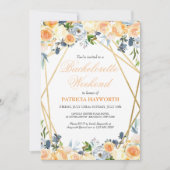 コーラルエレガントフローラバチェロレッテ週末 招待状 (正面)