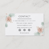 コーラルエレガントフローラ結婚ケーキメーカーベーカリー 名刺 (裏面)