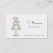 コーラルエレガントフローラ結婚ケーキメーカーベーカリー 名刺 (正面)