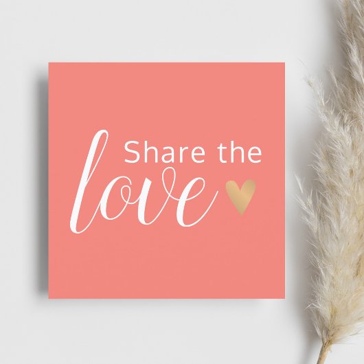 コーラルエレガントホワイト金ゴールドハート美しいサロン 紹介カード