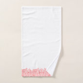 コーラルエレガントレッドフローラペイズリー バスタオルセット (ハンドタオル)