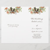 コーラルエンチャントフォレストトリフォールド結婚式 プログラム (正面)