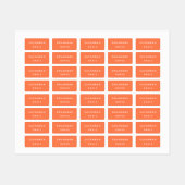 コーラルオレンジの名前の少女 ラベル (シート)