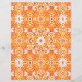 コーラルオレンジアンドクリームろうけつ染めメダリオンパターン (正面)