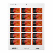 コーラルオレンジハイビスカスフラワー ラベル (フルシート)