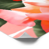 コーラルオレンジバラフラワー20" x 16"ポスター ポスター (角)