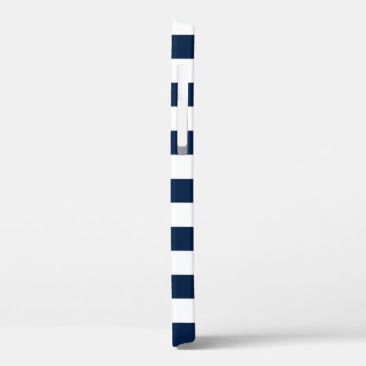 コーラルオンネイビーとホワイトストライプの航海のiPhoneケース Case-Mate iPhoneケース (裏面 / 左)