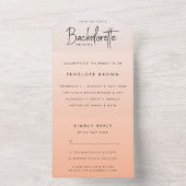 コーラルオンブレ | ブライズメイドウィークエンド ピーチ RSVP オールインワン招待状 (内側)