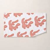 コーラルオーガニックリーフボタニカルフローラビーチアート バスタオルセット (ハンドタオル)