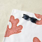 コーラルオーガニックリーフボタニカルフローラビーチアート ビーチタオル (インサイチュ)