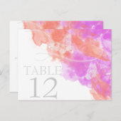 コーラルオーキッドウォーターカラーバタフライブリステーブルカード ポストカード (正面/裏面)