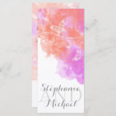 コーラルオーキッドウォーターカラーバタフライプログラムラック プログラム (正面/裏面)