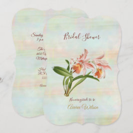 コーラルオーキッドブライダルシャワー 招待状