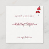 コーラルオーキッド銅バラ金ゴールド口紅ディストリビューター スクエア名刺 (裏面)