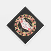 コーラルカジノトランプのポーカーチップバースデーパーティー スタンダードランチョンナプキン (角)