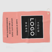 コーラルカスタムビジネスロゴ会社ブランド ゴルフタオル (横)