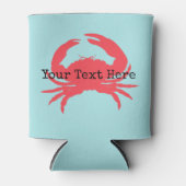 コーラルカニパーソナライズされたクーラーボックス 缶クーラー (正面)