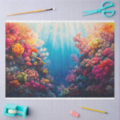 コーラルカラフルリーフデクページ 薄葉紙 (クラフト)