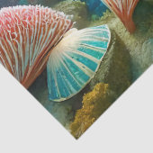 コーラルカラフルリーフ、デザイン1 薄葉紙 (詳細)
