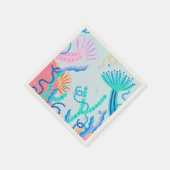 コーラルカラフル海リーフペーパーナプキン スタンダードカクテルナプキン (角)