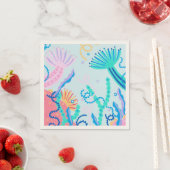 コーラルカラフル海リーフペーパーナプキン スタンダードカクテルナプキン (インサイチュ)