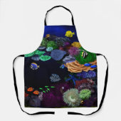 コーラルカラフル&フィッシュリーフアート エプロン (正面)