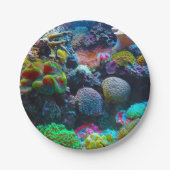 コーラルカラフル ペーパープレート (正面)