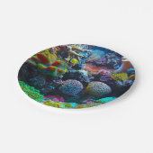 コーラルカラフル ペーパープレート (アングル)