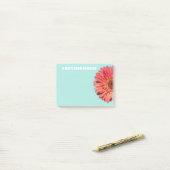 コーラルカラージェルベラデイジーフォトミントグリーン ポストイット (デスク上)