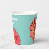コーラルカラージェルベラデイジーフォトミントグリーン 紙コップ (左)