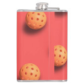 コーラルカラーフラスコのピクルボール フラスク (裏面)