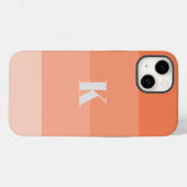 コーラルカラーブロックカスタムズモノグラムイニシャル Case-Mate iPhoneケース (裏面 (横))