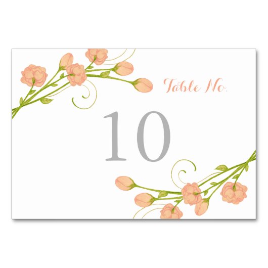 コーラルガーデンバラ – テーブル番号カード テーブルナンバー (正面)