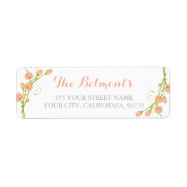 コーラルガーデンバラ-差出人住所ラベル ラベル