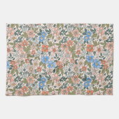 コーラルガーデンフラワーパターン キッチンタオル (横)