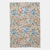 コーラルガーデンフラワーパターン キッチンタオル (縦)