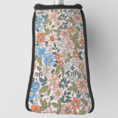 コーラルガーデンフラワーパターン ゴルフヘッドカバー (回転90)