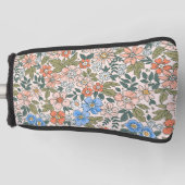 コーラルガーデンフラワーパターン ゴルフヘッドカバー (正面)